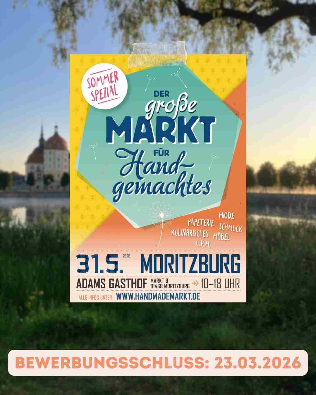 31. Mai 2026 Der große Markt für Handgemachtes 